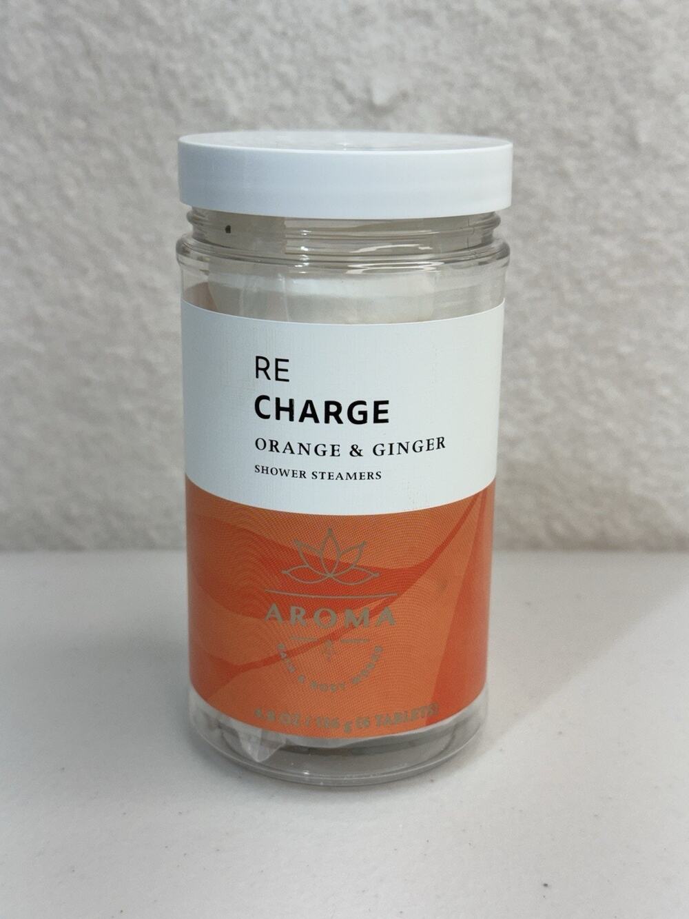 Bath Body Works Re-Charge Orange Ginger Shower Steamers 6 ct Spa Experience NEW